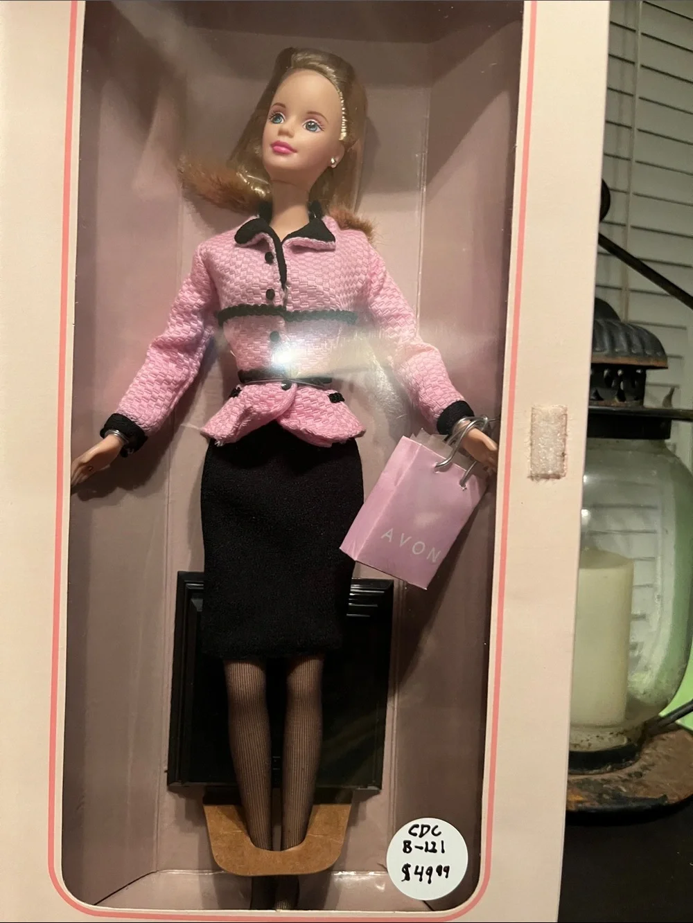 1998 Avon Platinum Blonde Barbie Doll Avon Representative